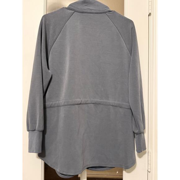 Talbots Haven Well Within BALANCE DOUBLE-KNIT DRAWSTRING JACKET gray XS - Picture 6 of 10